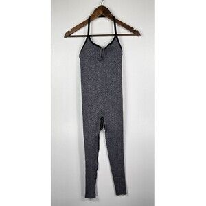 Spiritual Gangster Women's XS/S Gray Black Trim One Piece Bodysuit Romper NWOT
